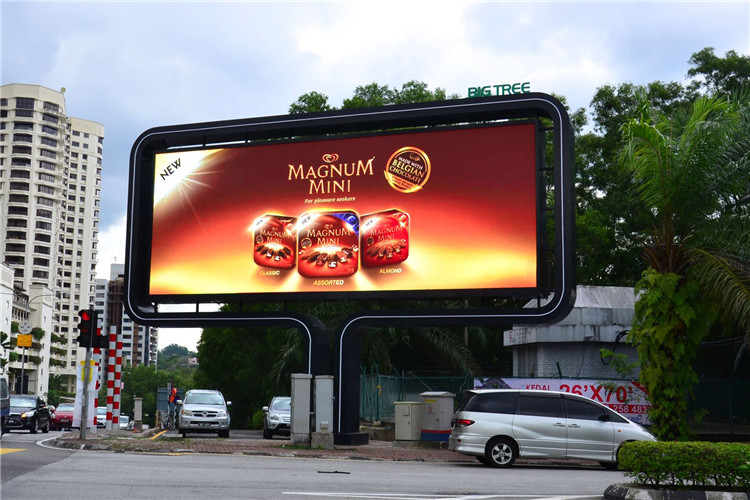 HD Billboard Advertising LED Display Screen P4 Fixed Installation Color Uniformity