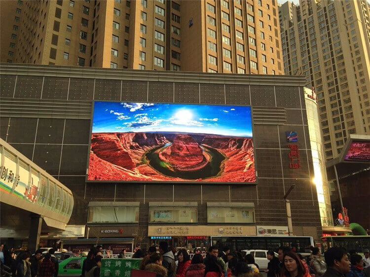 P10 Digital LED Sign Board , Outdoor Advertising LED Display Hanging Up Installation